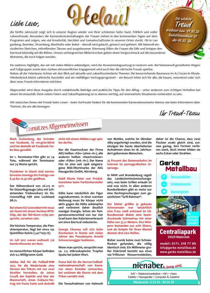 Trend Ausgabe Januar