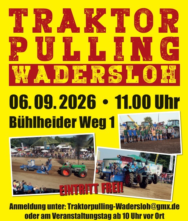Plakat Traktor Pulling Wadersloh 2026