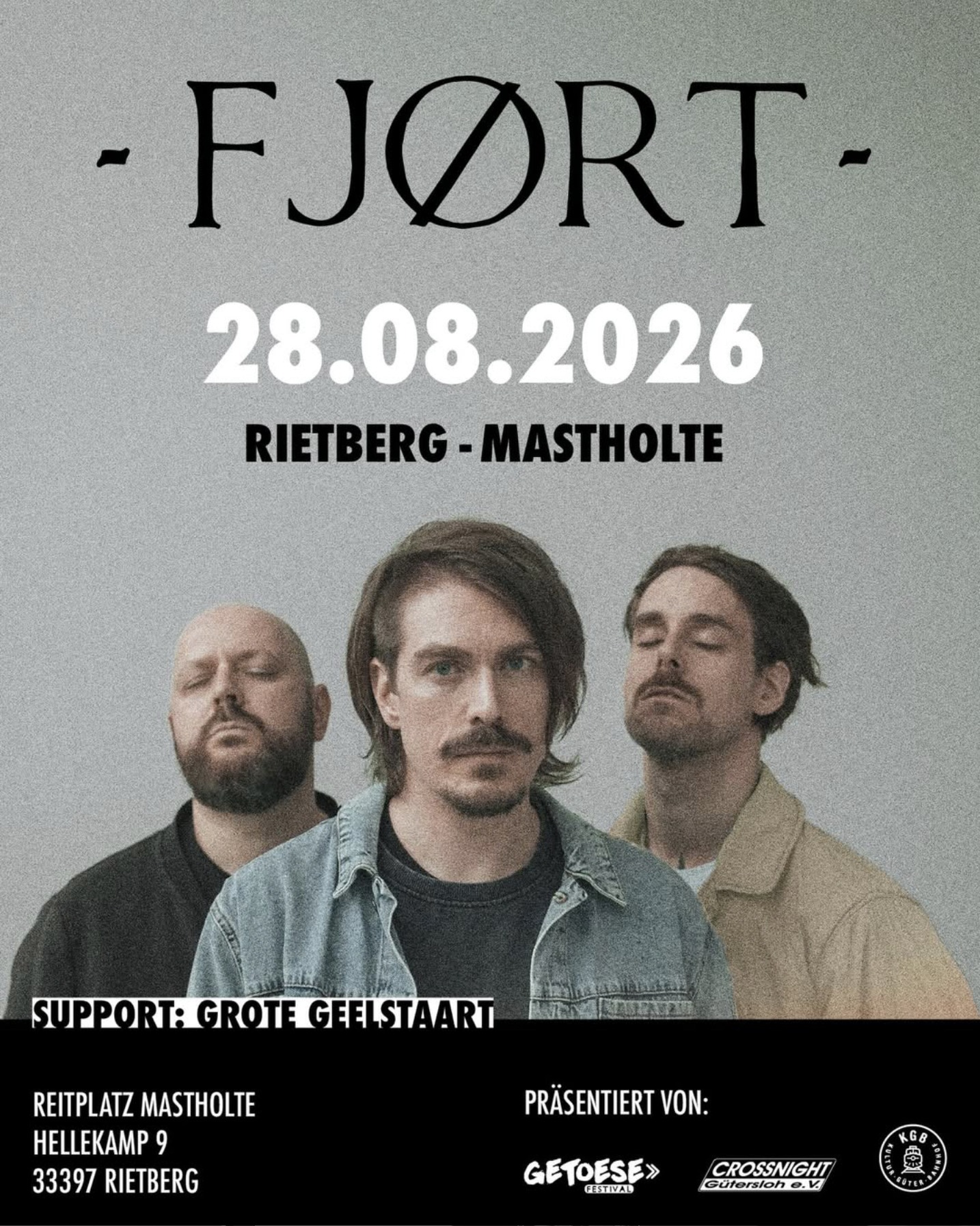 Fjørt eröffnen das Getoese Festival 2026 am Freitagabend in Mastholte